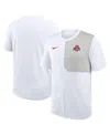 Nike Men's White Ohio State Buckeyes 2025 Sideline Uv Performance Coach T-shirt In White