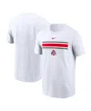 Nike Men's White Ohio State Buckeyes Campus Pattern T-shirt In White