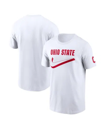Nike White Ohio State Buckeyes Primetime 2-hit Swoosh T-shirt