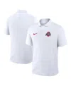 Nike Men's White Ohio State Buckeyes Primetime Victory Primary Logo Performance Polo Shirt In White