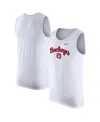 Nike Men's White Ohio State Buckeyes Vintage-like Logo Performance Tank Top In White