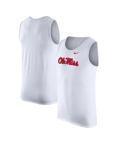 Nike Men's White Ole Miss Rebels Tank Top