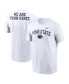 Nike White Penn State Nittany Lions 2-hit Stacked T-shirt In White
