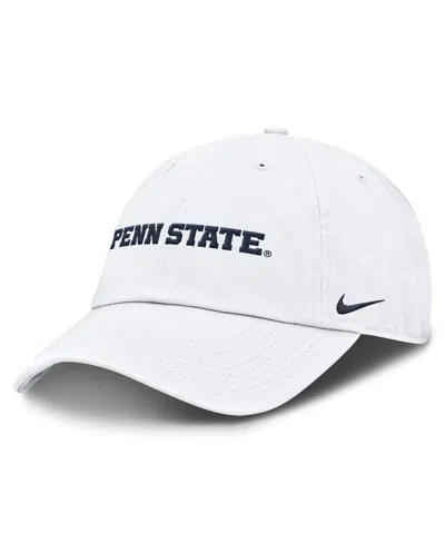 NIKE MEN'S WHITE PENN STATE NITTANY LIONS CORE CLUB MASCOT WORDMARK ADJUSTABLE HAT