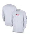 Nike Men's White Philadelphia 76ers 2024/25 City Edition Authentic Pregame Performance Long Sleeve Shooti In White
