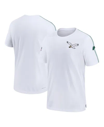 Nike Men's White Philadelphia Eagles Sideline Alternate Logo Coach Performance Top