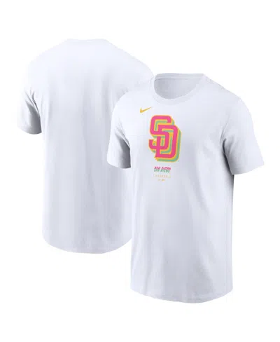 NIKE MEN'S WHITE SAN DIEGO PADRES CITY CONNECT LARGE LOGO T-SHIRT