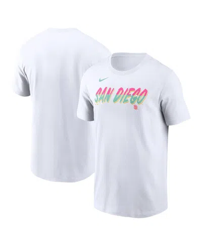 NIKE MEN'S WHITE SAN DIEGO PADRES CITY CONNECT WORDMARK T-SHIRT