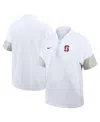 Nike Stanford Sideline Coach  Men's College 1/2-zip Short-sleeve Hooded Jacket In White