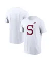 Nike Men's White Stanford Cardinal Heritage S Vintage T-shirt In White
