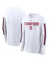 Nike Men's White Stanford Cardinal Local Spirit Slogan Long Sleeve T-shirt In White