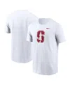 Nike Men's White Stanford Cardinal Primetime Evergreen Logo T-shirt In White