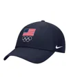 Nike Navy Team Usa On-field Club Ripstop Dri-fit Adjustable Hat In Blue