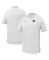 Nike Men's White Team Usa Team Victory Stripe Polo Shirt In White