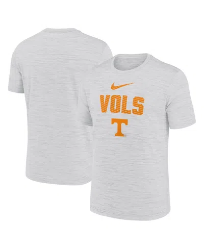 Nike Men's White Tennessee Volunteers Campus Slant Velocity Performance T-shirt In Gray