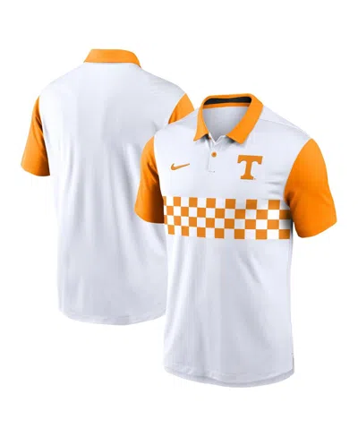 NIKE MEN'S WHITE TENNESSEE VOLUNTEERS PRIMETIME CAMPUS VAPOR PERFORMANCE POLO