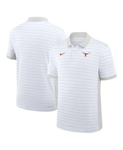 Nike Men's White Texas Longhorns 2025 Early Season Coaches Sideline Victory Stripe Performance Polo Shirt