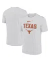 Nike Men's White Texas Longhorns Campus Slant Velocity Performance T-shirt In Gray