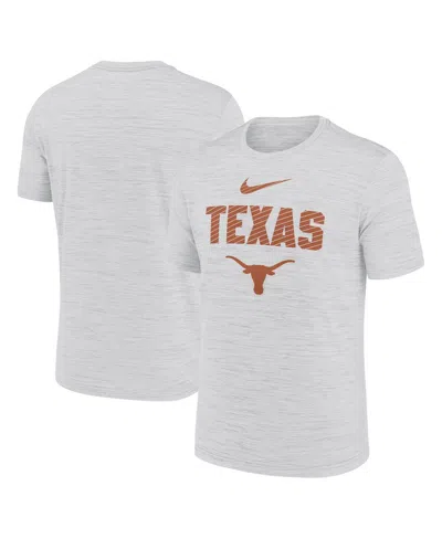 Nike Men's White Texas Longhorns Campus Slant Velocity Performance T-shirt In Gray