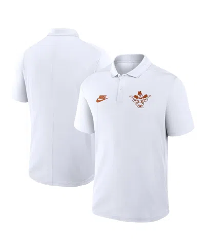 Nike Men's White Texas Longhorns Primetime Victory Legacy Vault Logo Performance Polo Shirt