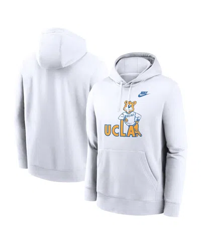 Nike Men's White Ucla Bruins Legacy Logo Club Fleece Pullover Hoodie