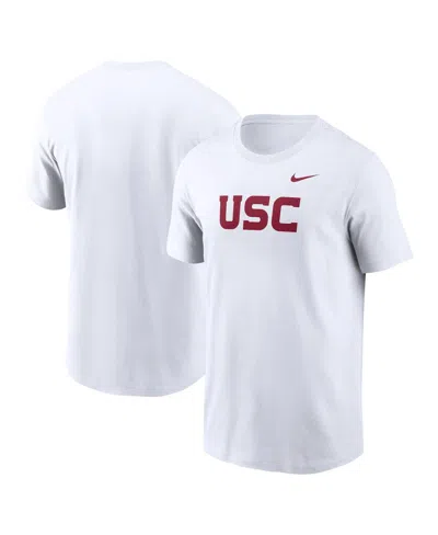 Nike Men's White Usc Trojans Primetime Evergreen Wordmark T-shirt