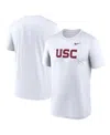 Nike Men's White Usc Trojans Primetime Evergreen Wordmark T-shirt In White