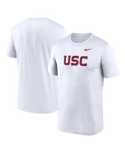NIKE MEN'S WHITE USC TROJANS PRIMETIME LEGEND WORDMARK T-SHIRT