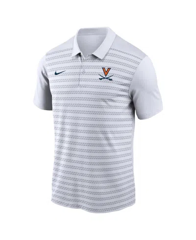 Nike Men's White Virginia Cavaliers 2024 Early Season Coaches Sideline Polo Shirt In White,navy