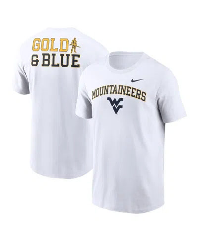 Nike Men's White West Virginia Mountaineers Blitz 2-hit T-shirt