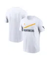 Nike Men's White West Virginia Mountaineers Primetime 2-hit Swoosh T-shirt In White
