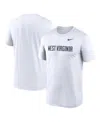 Nike Men's White West Virginia Mountaineers Primetime Legend Wordmark T-shirt In White