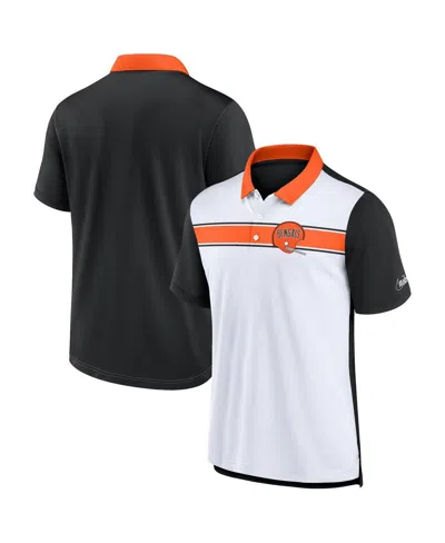 Nike Men's White/black Cincinnati Bengals Rewind Pique Polo Shirt In White,black