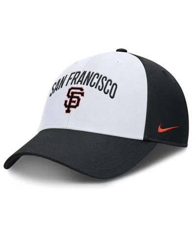 Nike Men's White/black San Francisco Giants Club Performance Adjustable Hat In White,black