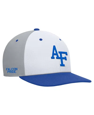 Nike Men's White/gray Air Force Falcons Pro Performance Snapback Hat In White,gray