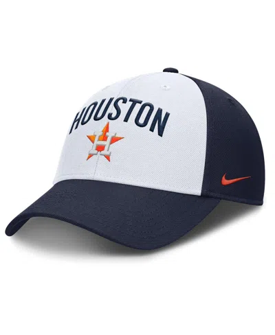 NIKE MEN'S WHITE/NAVY HOUSTON ASTROS CLUB PERFORMANCE ADJUSTABLE HAT