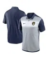 Nike Men's White/navy Milwaukee Brewers Vapor Striped Performance Polo Shirt