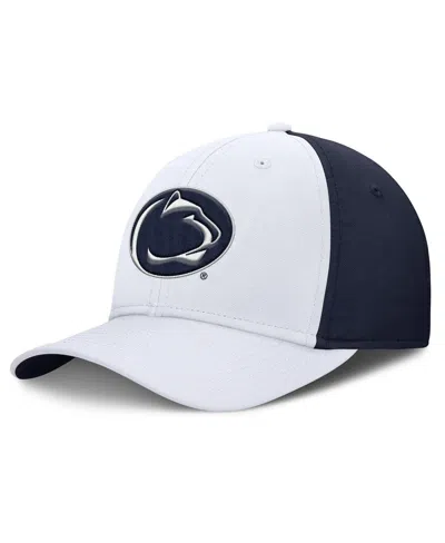 Nike Men's White/navy Penn State Nittany Lions 2025 Sideline Rise Local Performance Flex Hat In Multi