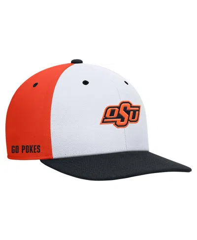 Nike Men's White/orange Oklahoma State Cowboys Pro Performance Snapback Hat In White,orange