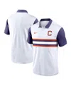 Nike Men's White/purple Clemson Tigers Athletic Prep Alt Logo Vapor Performance Polo Shirt In Multi