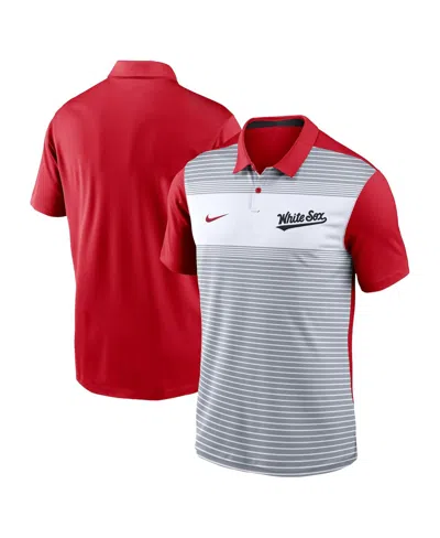Nike Men's White/red Chicago White Sox 2025 City Connect Fashion Legacy Icon Vapor Performance Polo Shirt