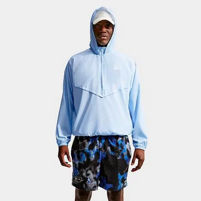 Nike Men's Windrunner Lightweight Half-zip Jacket In Blue