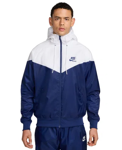 Nike Men's Windrunner Zip-front Lined Hooded Jacket In Blue | ModeSens