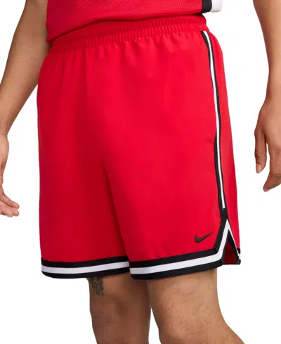 Nike Men's Woven Basketball Shorts In University Red,black,(black)