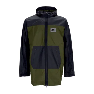 Nike Men's Woven Jacket Rough Green/dk Smoke Grey/safety Orange
