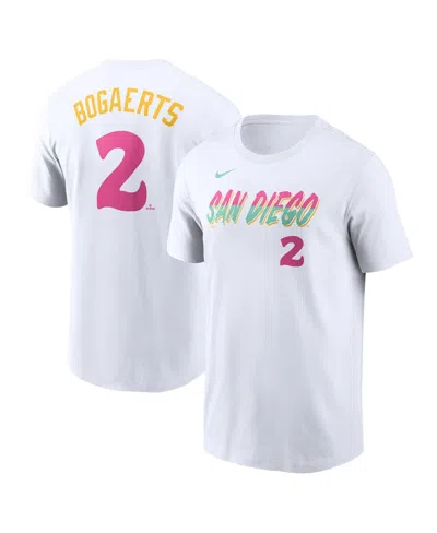 Nike Men's Xander Bogaerts White San Diego Padres City Connect Fuse Name Number T-shirt