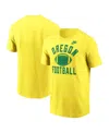 Nike Men's Yellow Oregon Ducks Legacy Football Icon T-shirt In Yellow