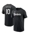 Nike Men's Yoan Moncadaâ Black Chicago White Sox City Connect Fuse Name Number T-shirt In Black