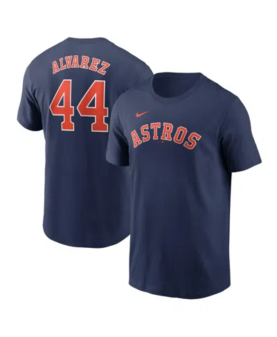 Nike Men's Yordan Alvarez Navy Houston Astros Fuse Name Number T-shirt