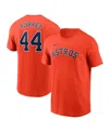 Nike Men's Yordan Alvarez Orange Houston Astros Fuse Name Number T-shirt In Orange